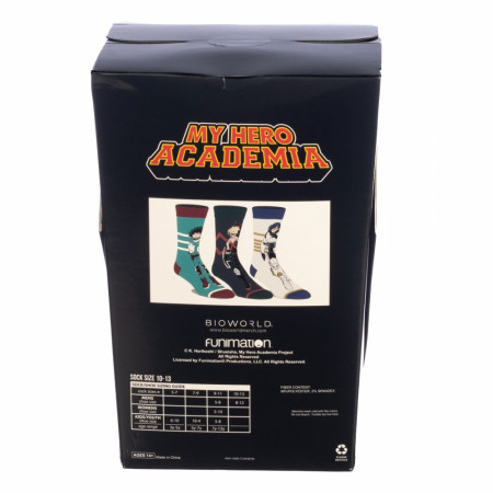 My Hero Academia Crew Socks 3-Pair Pack Box Set